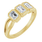 Bezel-Set Three-Stone Anniversary Band