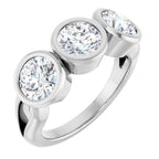 Bezel-Set Three-Stone Anniversary Band