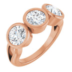 Bezel-Set Three-Stone Anniversary Band