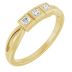 Bezel-Set Three-Stone Anniversary Band