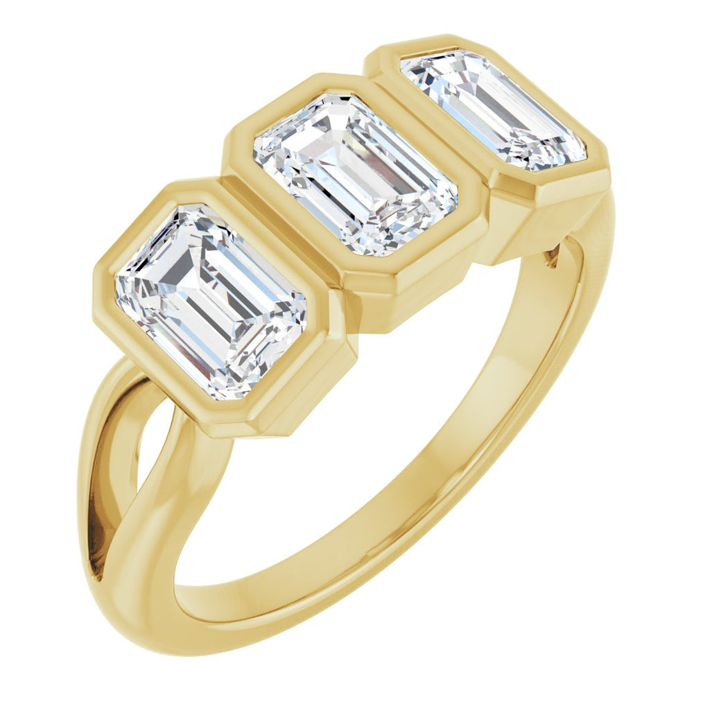Bezel-Set Three-Stone Anniversary Band