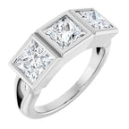 Bezel-Set Three-Stone Anniversary Band