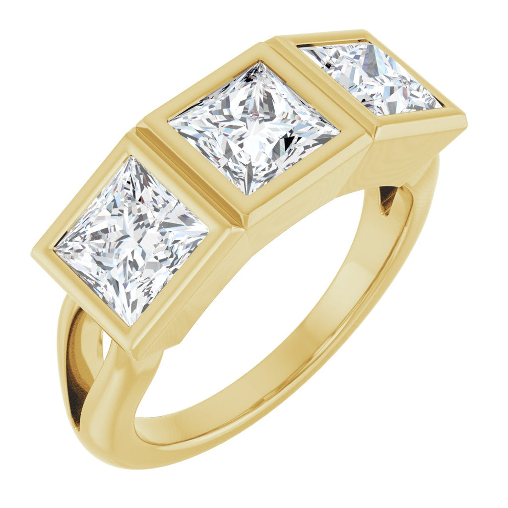 Bezel-Set Three-Stone Anniversary Band