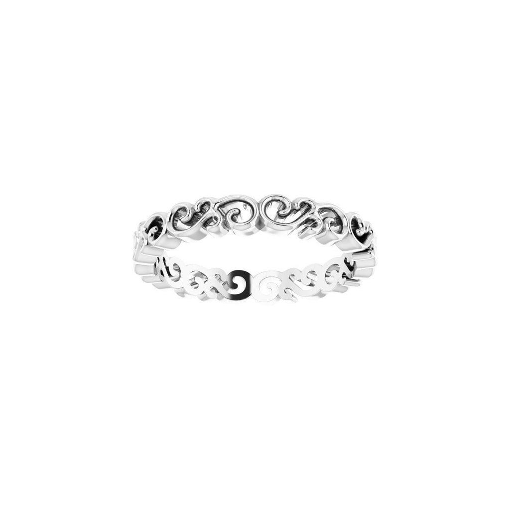 Open Scroll Pattern Band