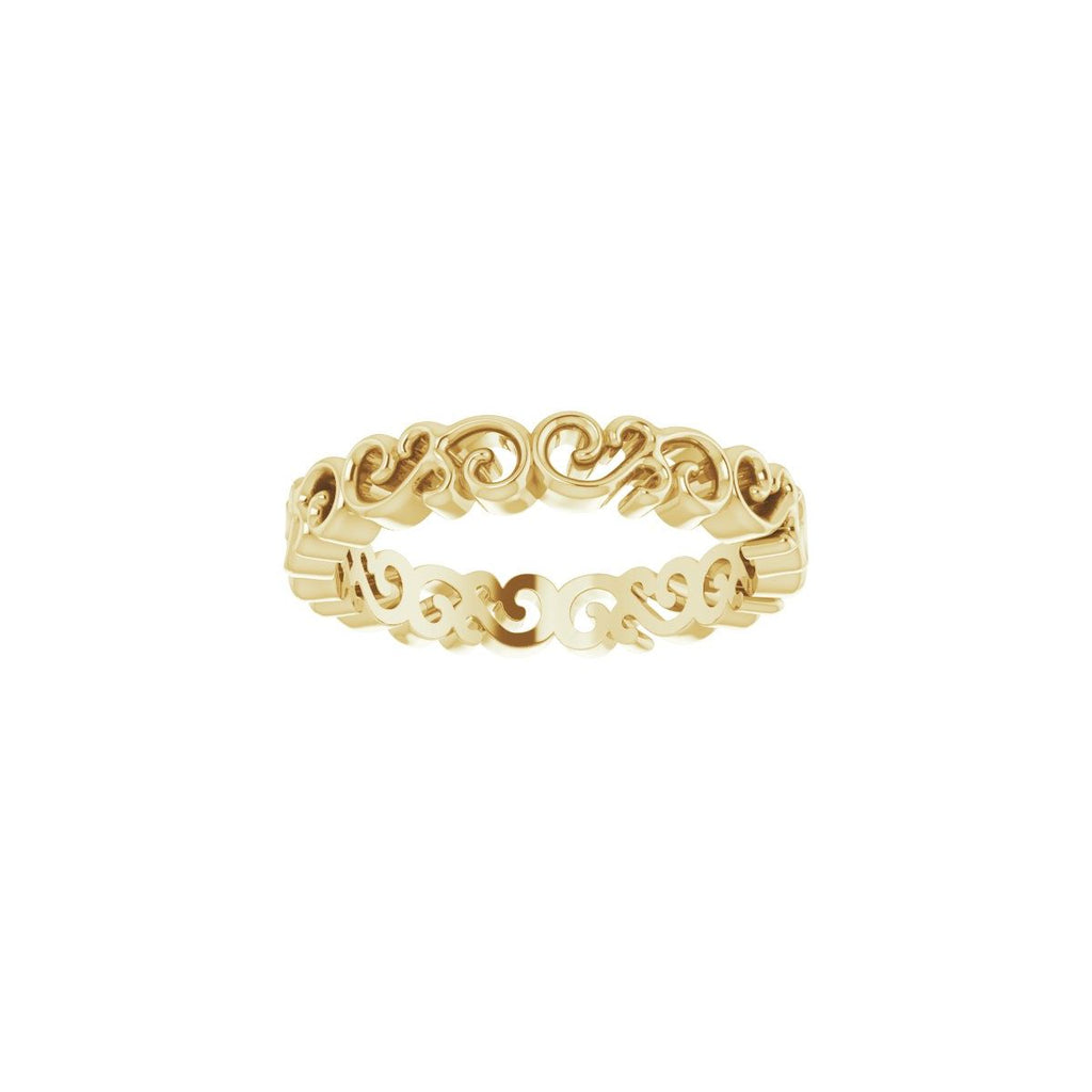 Open Scroll Pattern Band