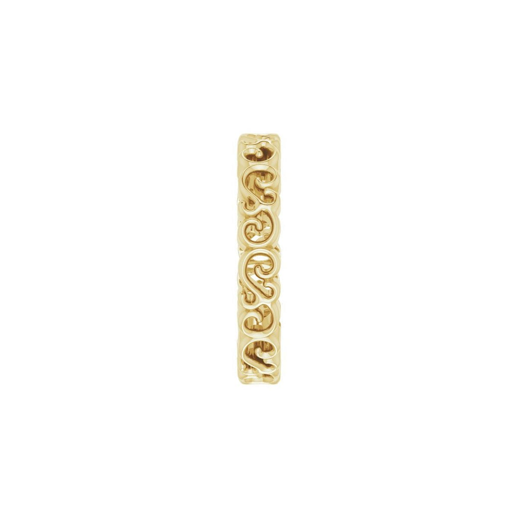 Open Scroll Pattern Band