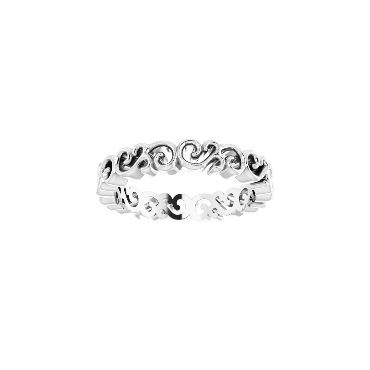 Open Scroll Pattern Band