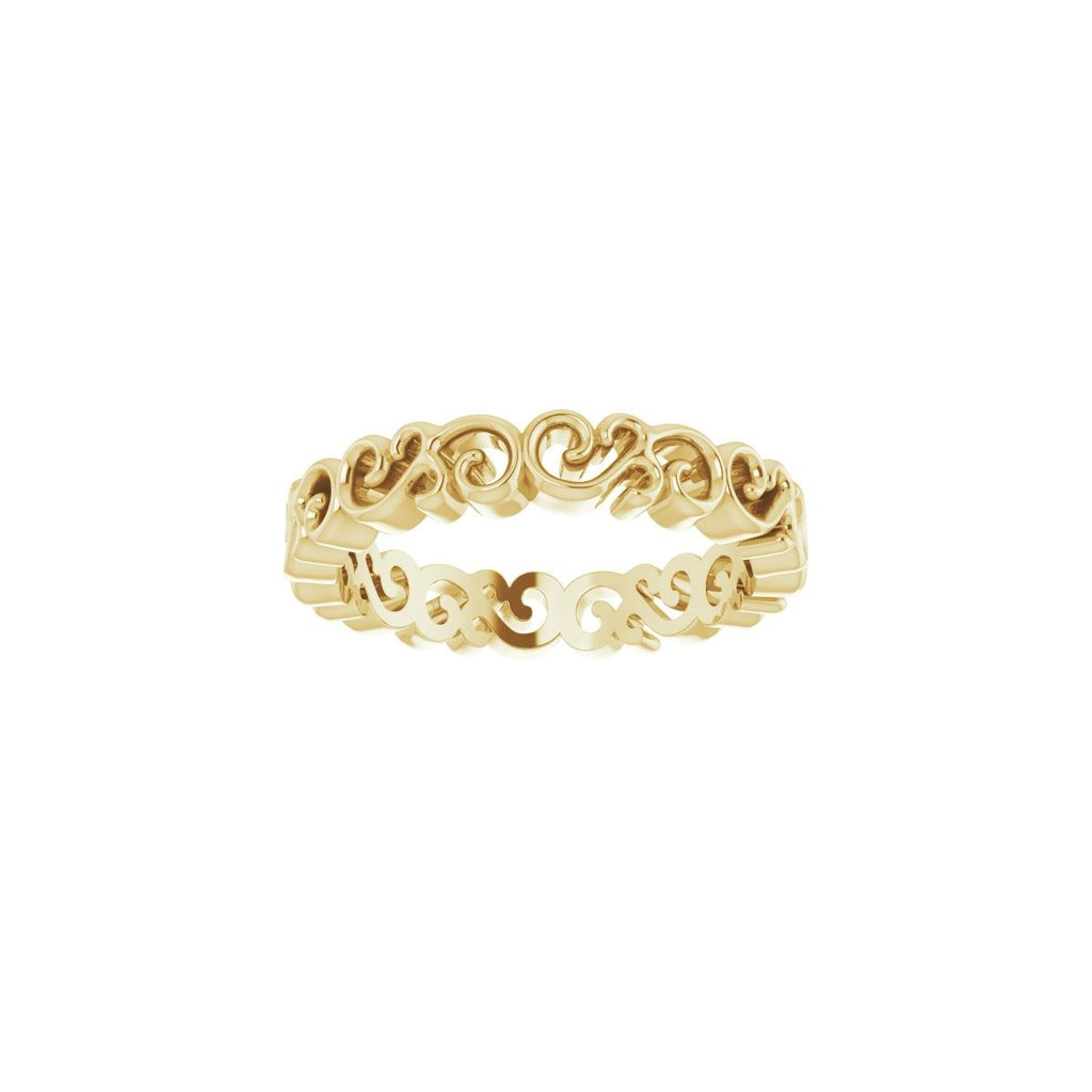 Open Scroll Pattern Band