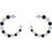 Accented Front-Back Hoop Earrings