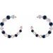 Accented Front-Back Hoop Earrings