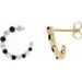 Accented Front-Back Hoop Earrings