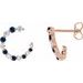 Accented Front-Back Hoop Earrings