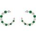 Accented Front-Back Hoop Earrings