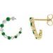 Accented Front-Back Hoop Earrings