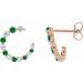 Accented Front-Back Hoop Earrings