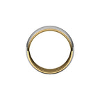 Stepped Beveled-Edge Inlay Half Round Band