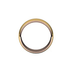 Stepped Beveled-Edge Inlay Half Round Band