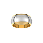 Stepped Beveled-Edge Inlay Half Round Band