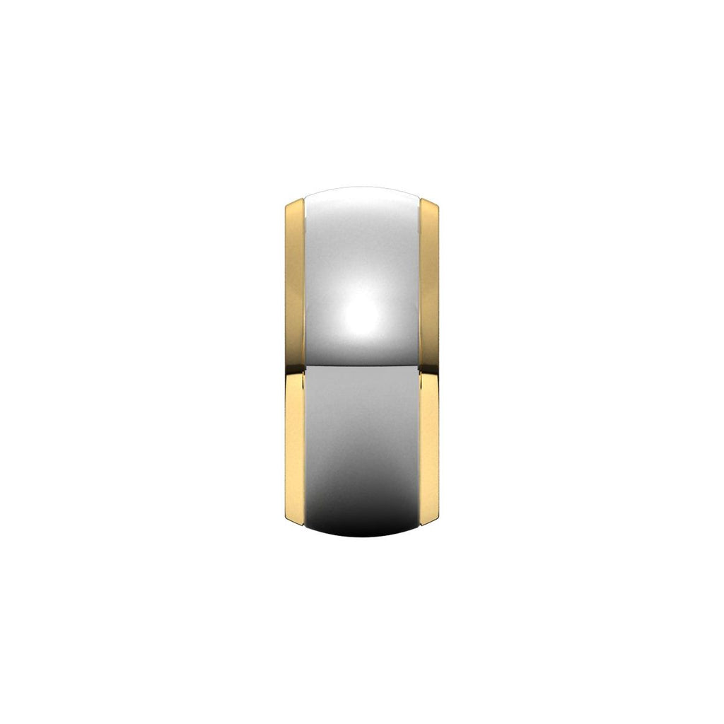 Stepped Beveled-Edge Inlay Half Round Band