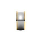 Stepped Beveled-Edge Inlay Half Round Band