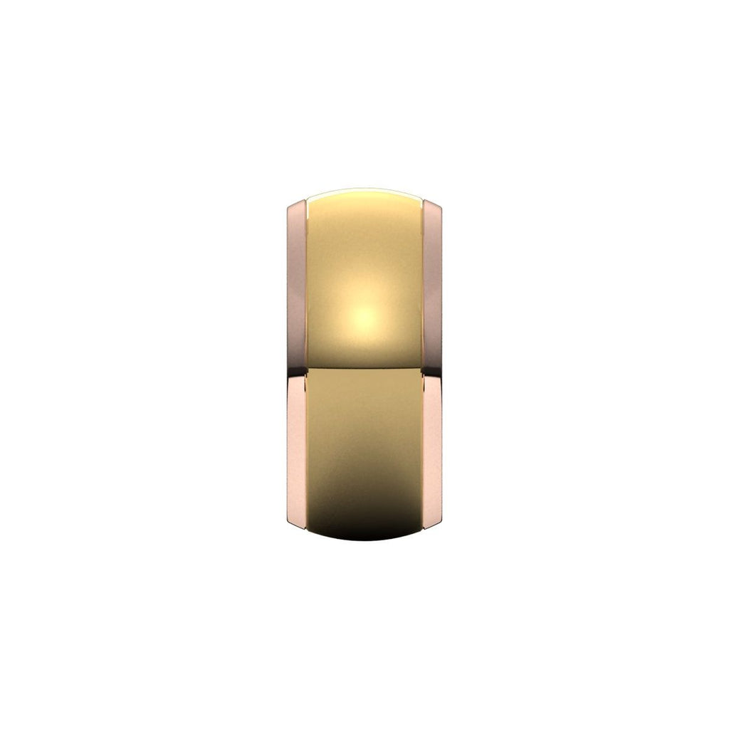 Stepped Beveled-Edge Inlay Half Round Band