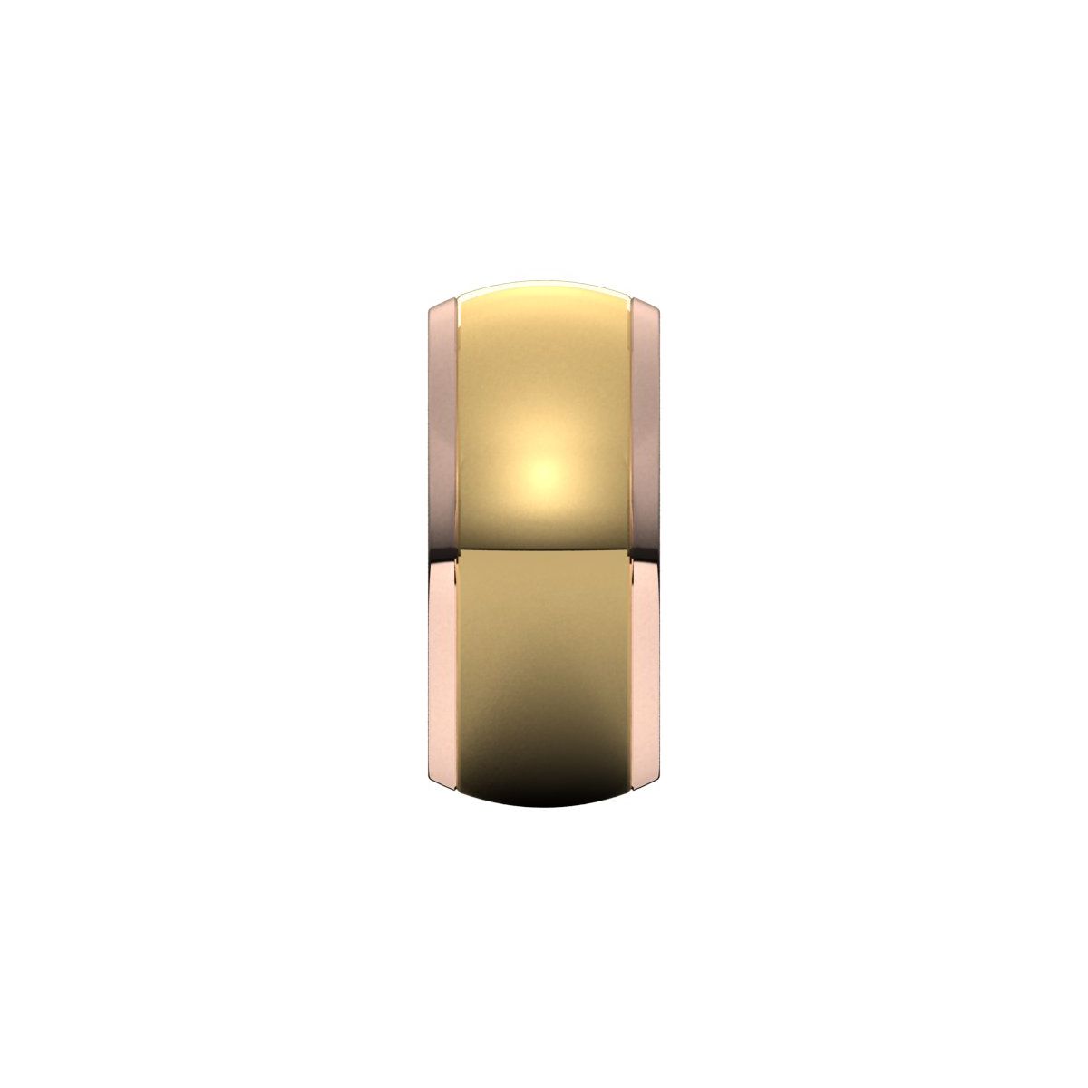 Stepped Beveled-Edge Inlay Half Round Band