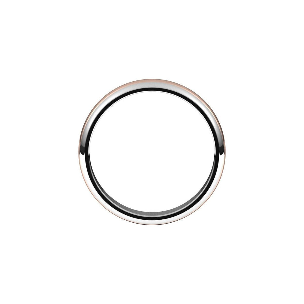 Stepped Beveled-Edge Inlay Half Round Band