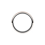 Stepped Beveled-Edge Inlay Half Round Band