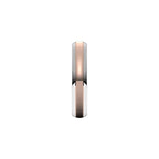 Stepped Beveled-Edge Inlay Half Round Band