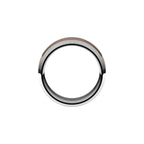 Stepped Beveled-Edge Inlay Comfort-Fit Flat Band