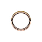 Stepped Beveled-Edge Inlay Comfort-Fit Flat Band