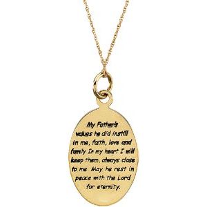 Comfort Wear Jewelry™ Loss of a Father Necklace