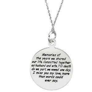 Comfort Wear Jewelry™ Loss of a Spouse Necklace