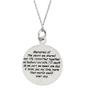 Comfort Wear Jewelry™ Loss of a Spouse Necklace