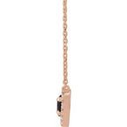 French-Set Solitaire Necklace