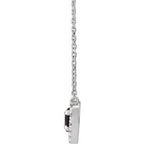French-Set Solitaire Necklace