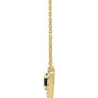 French-Set Solitaire Necklace