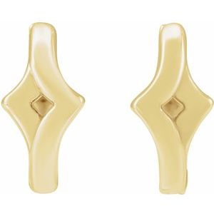 Geometric Huggie Hoop Earrings