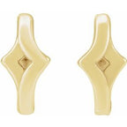 Geometric Huggie Hoop Earrings