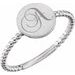 Be Posh® Engravable Beaded Signet Ring