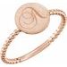 Be Posh® Engravable Beaded Signet Ring