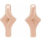 Geometric Huggie Hoop Earrings