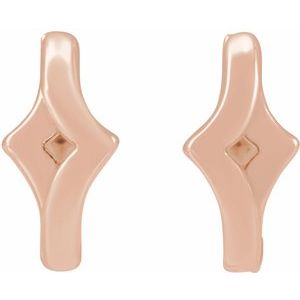 Geometric Huggie Hoop Earrings