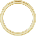 Milgrain Stepped-Edge Geometric Faceted Band