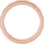 Milgrain Stepped-Edge Geometric Faceted Band