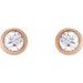 Round Bezel-Set Earrings