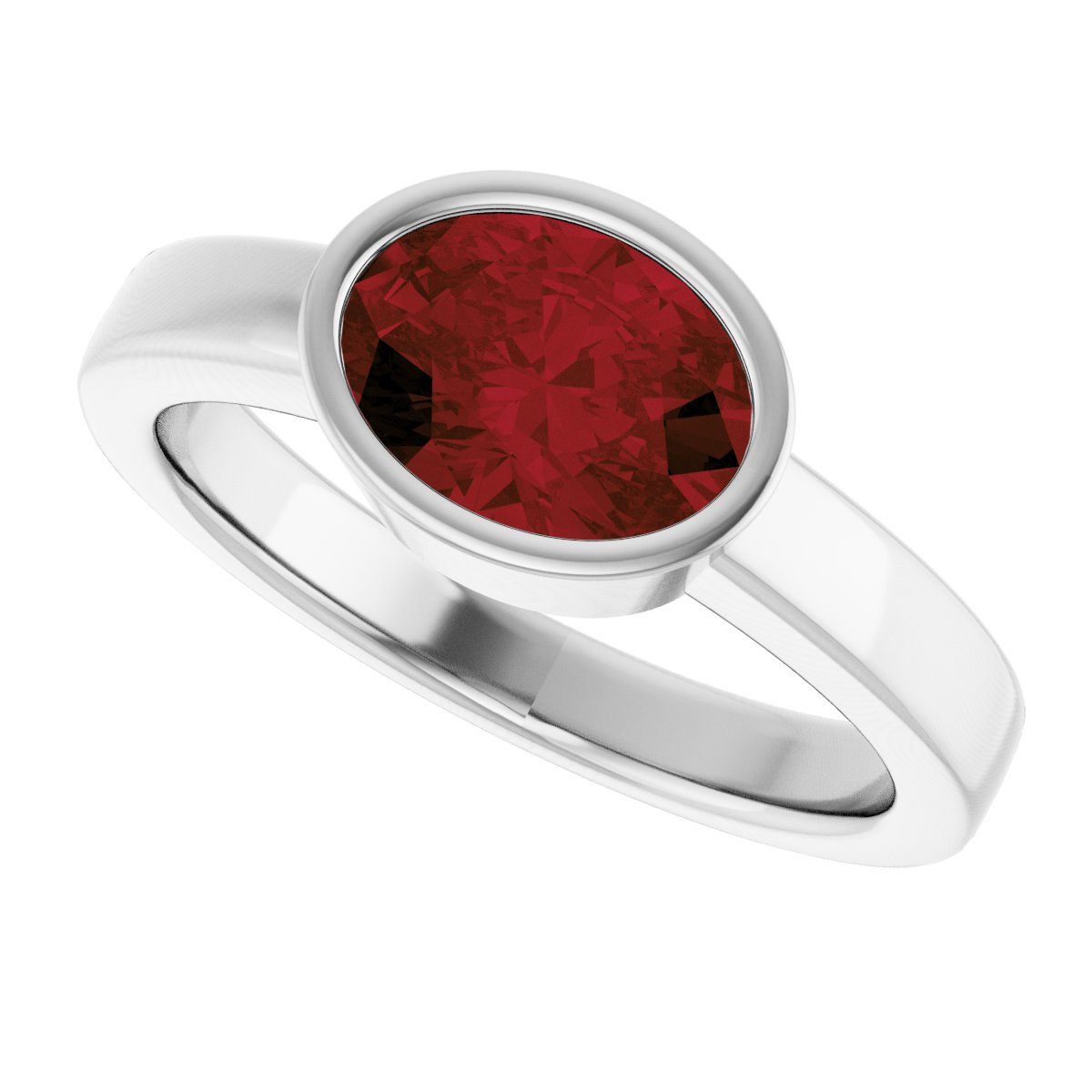 Bezel-Set Solitaire Ring