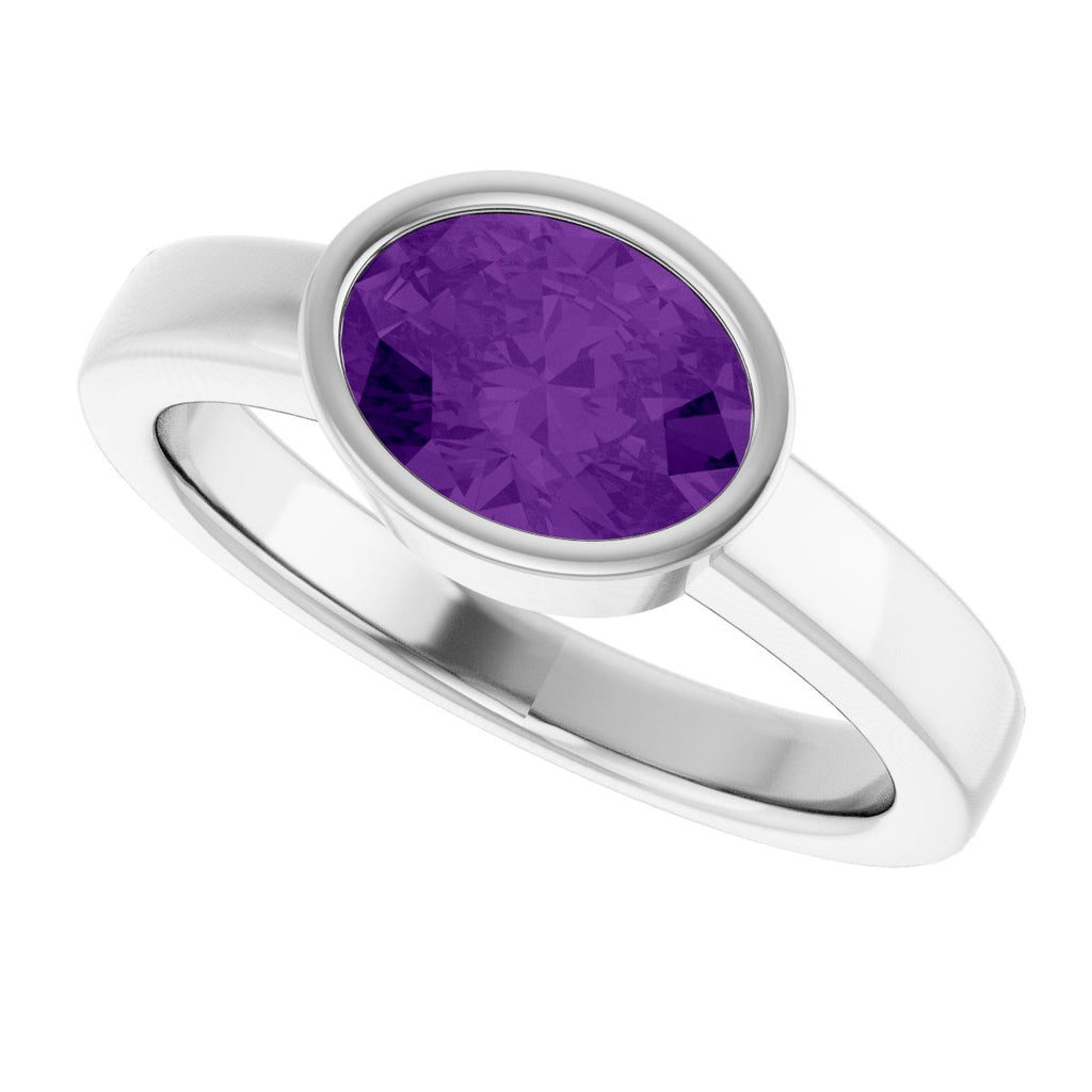 Bezel-Set Solitaire Ring