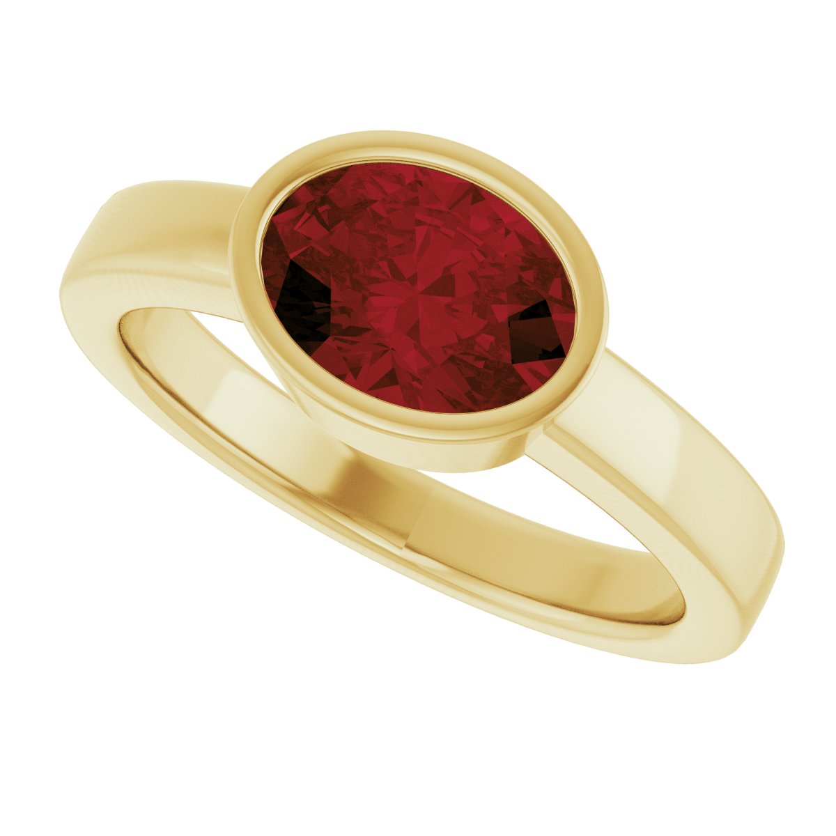 Bezel-Set Solitaire Ring