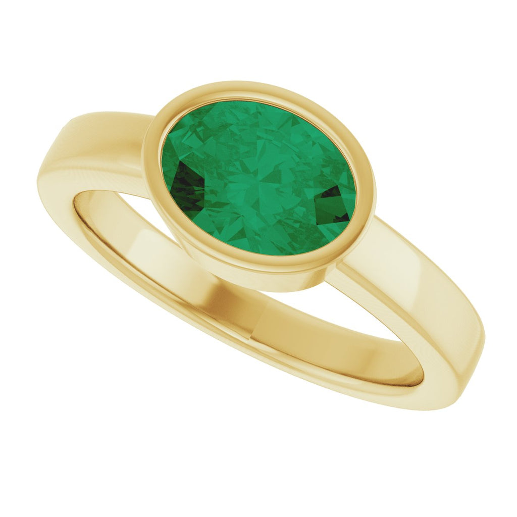 Bezel-Set Solitaire Ring